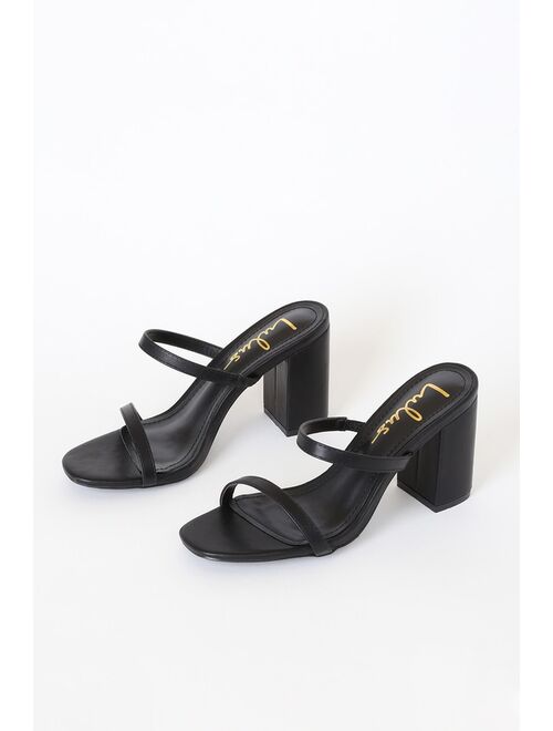 Lulus Ariellie Black High Heel Sandals