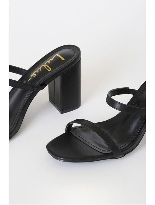 Lulus Ariellie Black High Heel Sandals