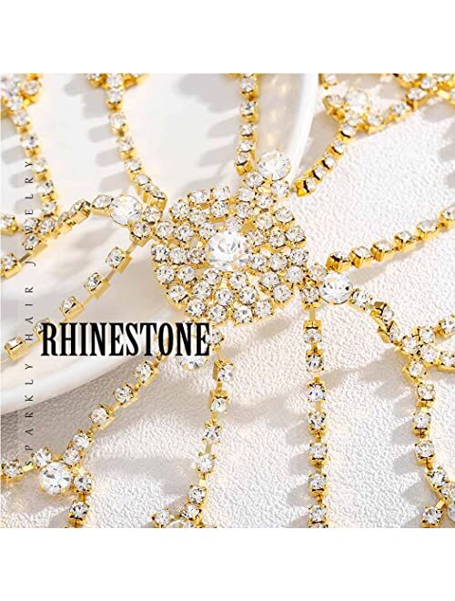 Fdesigner Rhinestone Headpieces Cap Vintage Crystal Head Chain Wedding Flapper Hair Jewelry Gatsby Women Hair Accessoris