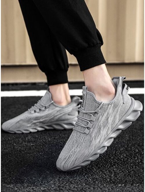 Shein Men Letter Patch Decor Lace-up Front Running Shoes