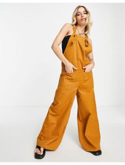 casual overall jumpsuit in rust