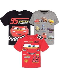 Pixar Cars Lightning McQueen Tow Mater 3 Pack Graphic T-Shirts Infant to Big Kid