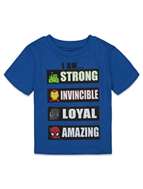 Marvel Super Hero Adventures Avengers Spidey and His Amazing Friends 4 Pack Graphic T-Shirts Toddler to Big Kid