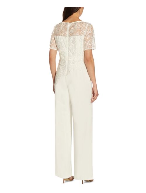 ADRIANNA PAPELL Women's Lace-Top Jumpsuit