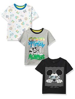 Disney | Marvel | Star Wars | Frozen Boys and Toddlers' Short-Sleeve T-Shirts, Multipacks