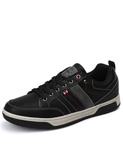 Tarelo Since 1986 TARELO Mens Casual Shoes Fashion Sneakers Non Slip PU Leather Classic Walking Shoes