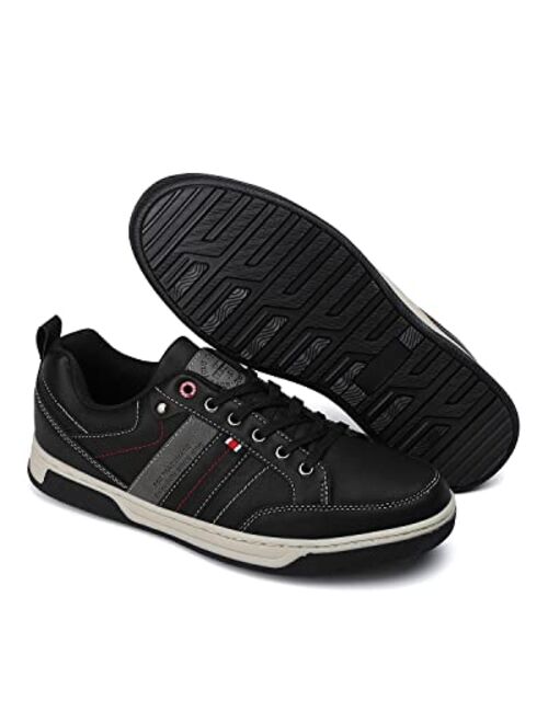 Tarelo Since 1986 TARELO Mens Casual Shoes Fashion Sneakers Non Slip PU Leather Classic Walking Shoes