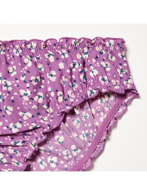 UNIQLO Frilled Mini-Flower Print Mid-Rise Briefs