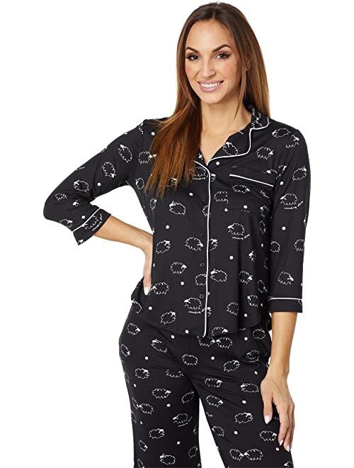 kate spade new york Fashion 3/4 Sleeve Long PJ Set