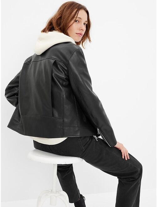 Gap Faux-Leather Moto Jacket
