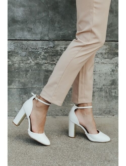 Laura Champagne Satin Ankle Strap Heels