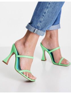 Nasia heeled mules in green