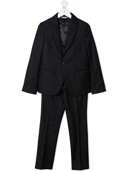 Dolce & Gabbana Kids single-breasted jacquard two-piece suit