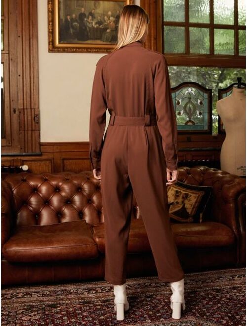 MOTF Premium Raglan Sleeve Belted Jumpsuit