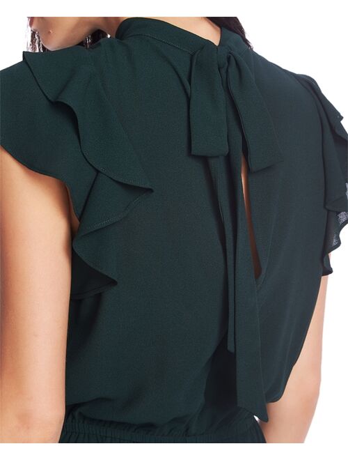 1.STATE V-Neck Flutter-Sleeve Jumpsuit