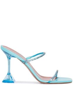 Amina Muaddi Gilda 95mm clear heel sandals