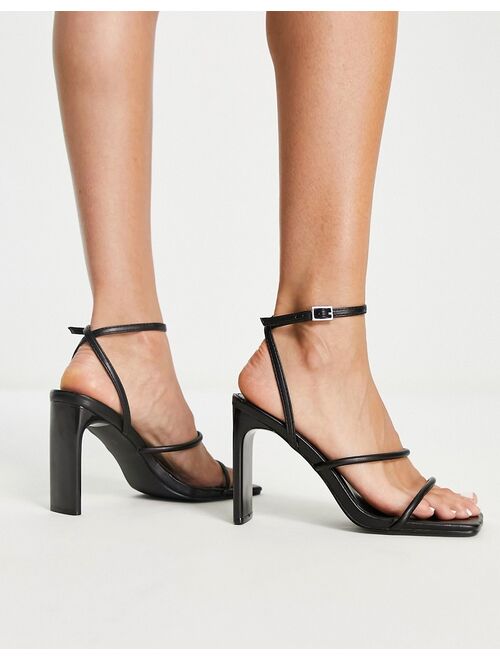 Public Desire Exclusive Tatianna heeled sandals in black