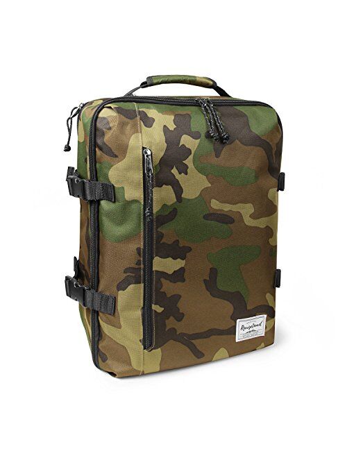 Rangeland Lightweight Travel Backpack Hiking Daypack Laptop Bookbag, 17L Carry-on Personal Item Weekender Overnight Bag Unisex, All Black