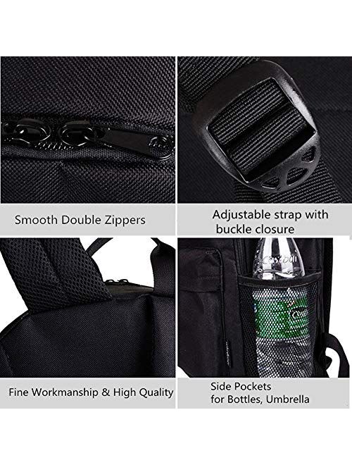 FLYMEI Bookbags for Men, Anime Cartoon Luminous Backpack with USB Charging Port, 17-Inch Laptop Backpack for Men, School Backpack for Girls/Boys, Cool Anime Backpack