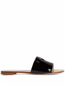 Giuseppe Zanotti Shirley patent-effect slides