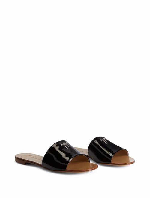 Giuseppe Zanotti Shirley patent-effect slides