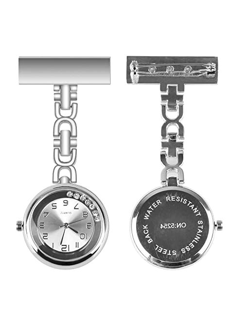 Alwesam Nurse Quartz Movement Pocket Watches for Mens Womens Fob Watches Doctor Paramedic Tunic Brooch Clip On Watch
