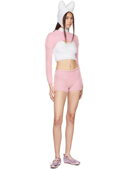 MIMI WADE Pink Mohair Shorts