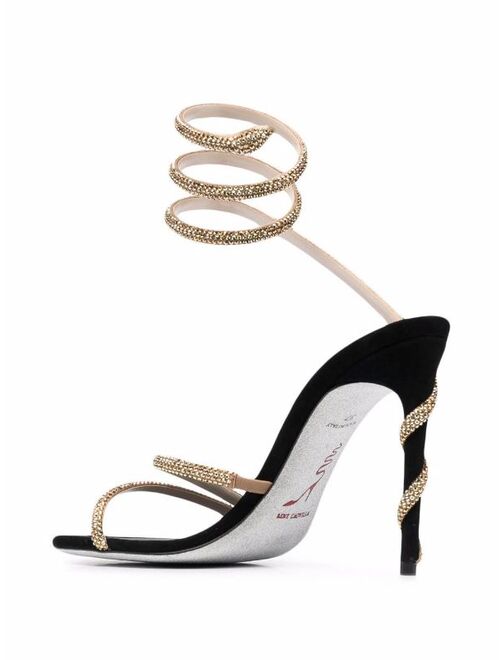 Rene Caovilla Margot crystal-embellished spiral sandals