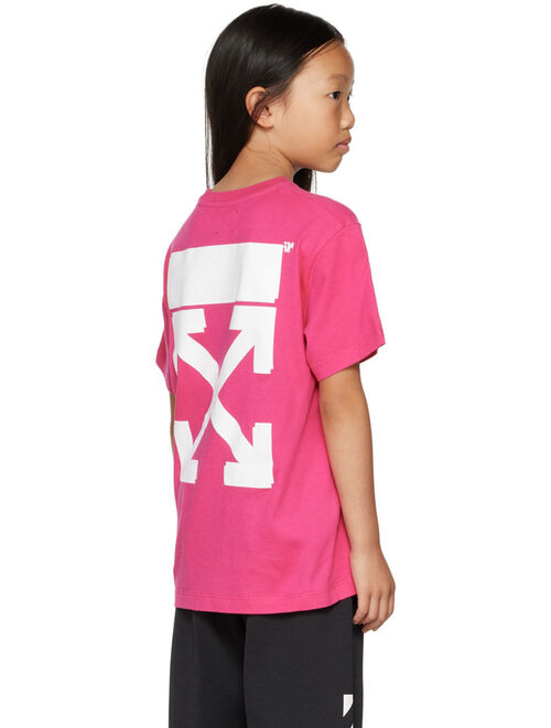 OFF-WHITE Kids Pink Rubber Arrow T-Shirt