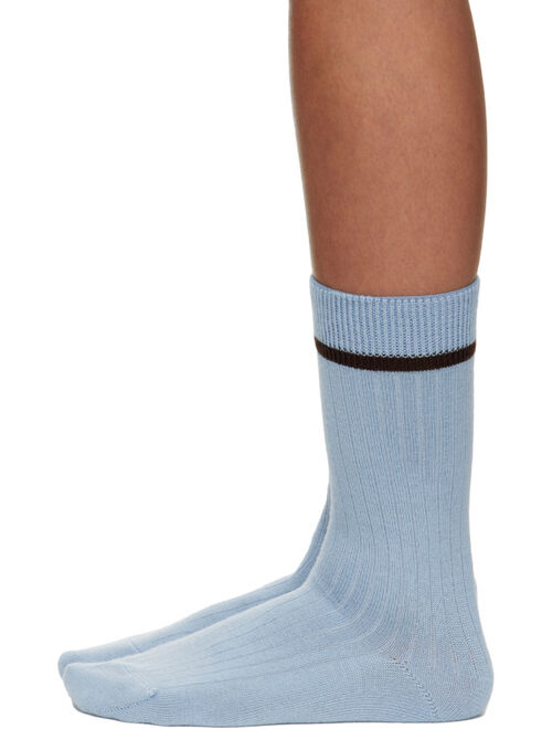JACQUEMUS Blue Le Papier 'Les Chaussettes Noeud' Socks