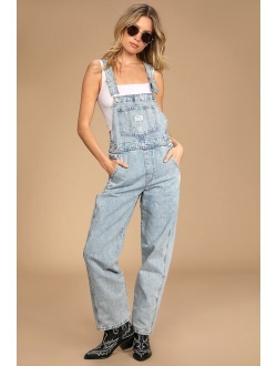 Vintage Denim Medium Wash Overalls