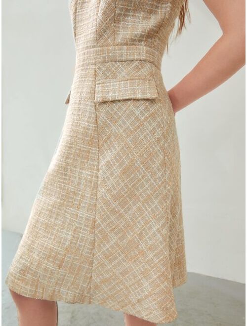 MOTF Premium Tweed Sleeveless Dress