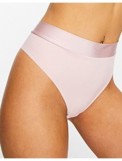 Lindex invisible high waist thong in soft pink