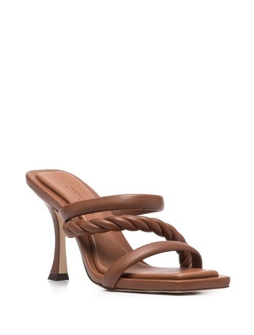 Jimmy Choo double-strap 100mm leather sandals