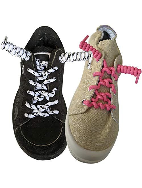 FootMatters Curly No Tie Shoe Laces - Elastic Spring Laces