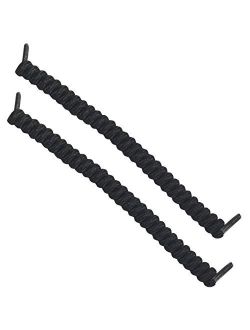 Rehabilitation Advantage Curly No-Tie Shoelaces, Black Shoelaces, Curly No-Tie Shoelaces