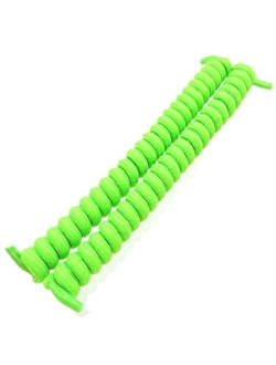 BCB Wear Curly Twister Elastic No-Tie Shoelaces - Solid Colors/One Size Fits Most