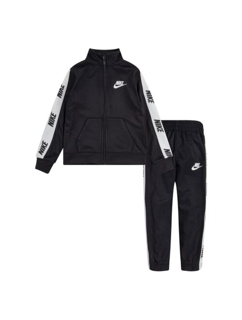 Nike Little Boys Wordmark Taping Tricot Jacket and Joggers, 2 Piece Set