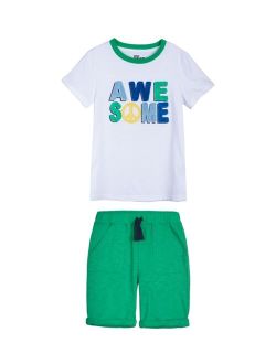 Little Boys Graphic T-shirt Set, 2 Piece