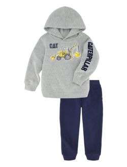 Toddler Boys Signature Heather Hoodie with Fleece Joggers Set, 2 Piece