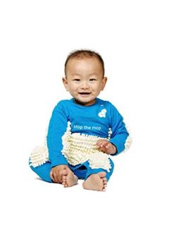 Gavvy Baby Cute Baby Mop Onesie, Funny Long Sleeve Romper, Perfect for a Crawling Baby