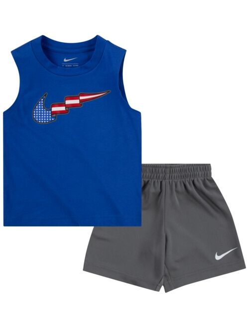 Nike Toddler Boys Swoosh Play Shorts and T-shirt, 2 Piece Set