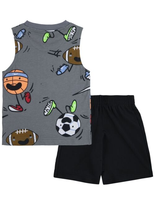 Nike Toddler Boys Nikemoji Muscle T-shirt and Shorts, 2 Piece Set