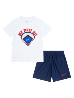 Toddler Boys Nike Dri-FIT Sports Graphic Tee & Shorts Set