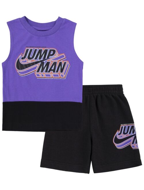 Jordan Toddler Boys Jumpman X Nike Muscle Tank and Shorts, 2 Piece Set