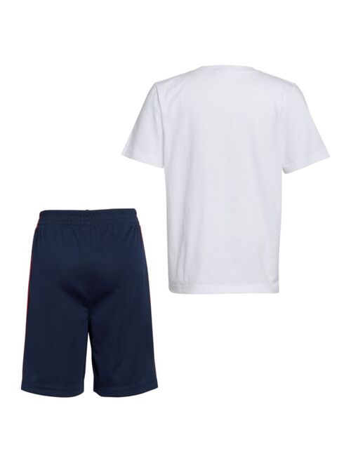 adidas Little Boys Short Sleeve Cotton Graphic T-shirt and Shorts Set, 2 Piece