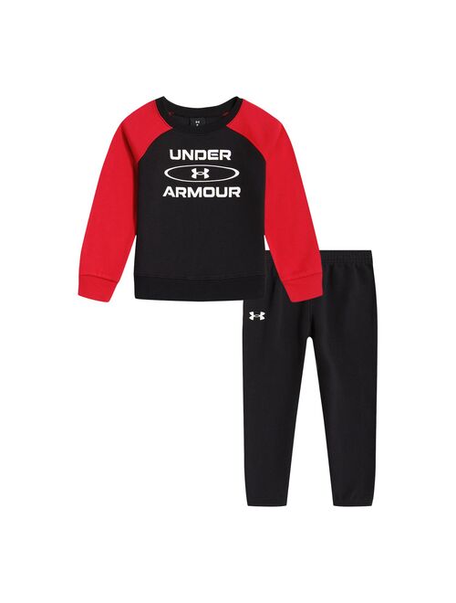 Boys 4-7 Under Armour Raglan Sleeve Pullover Graphic Sweatshirt & Jogger Pants Set