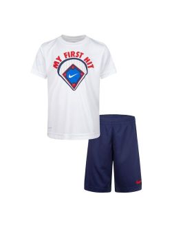 Boys 4-7 Nike Sports Graphic Tee & Shorts Set