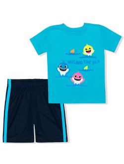 Toddler Boy Baby Shark Graphic Tee & Shorts Set