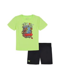 Boys 4-7 Under Armour Adventure Pack Graphic Tee & Shorts Set